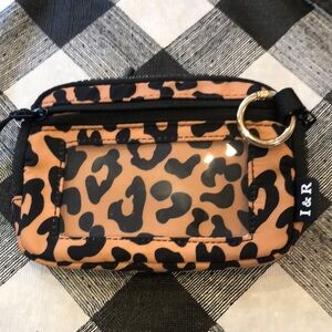 Nylon leopard small wallet